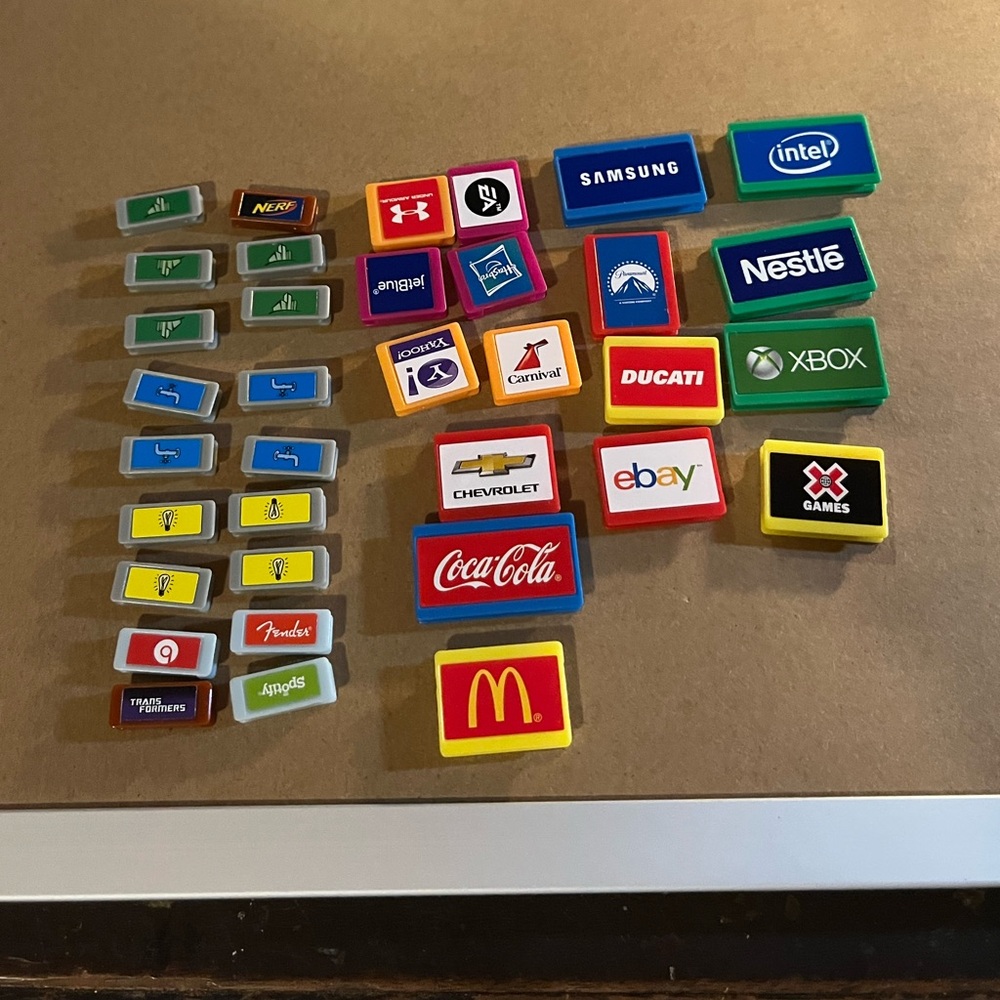 Monopoly Empire replacement parts brand logo tiles assorted pieces
